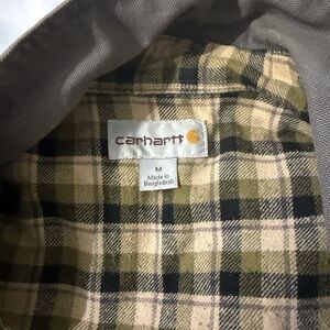 Carhartt Olive and Beige Plaid Jacket